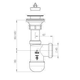 Сифон для раковины SantecPro AQ46040, 1 1/4", без перелива от Сима-ленд