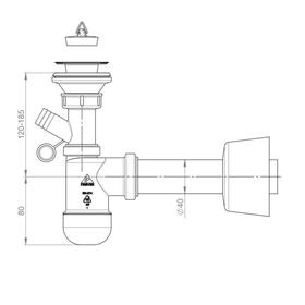 Сифон для раковины SantecPro AQ462P4, 1 1/4", без перелива от Сима-ленд