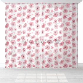 Комплект тюлей 'Этель' Flowers, 145*260 см-2 шт, вуаль Ош