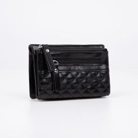 

Кошелёк женский, отдел на кнопке, цвет чёрный