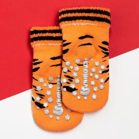 

Носки детские новогодние махровые Крошка Я "Тигруля", оранжевый, 8-10 см