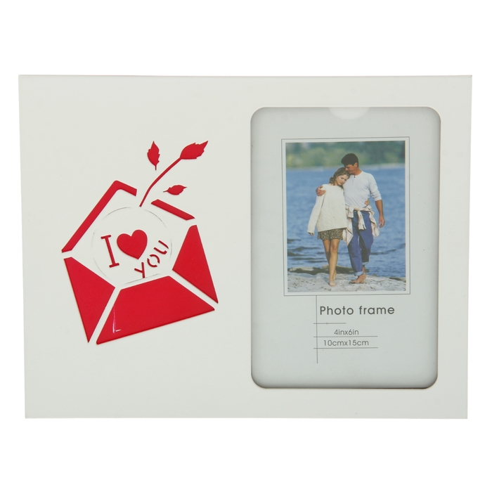 Фоторамка "Письмо: I Love you" резная для фото 10х15 см