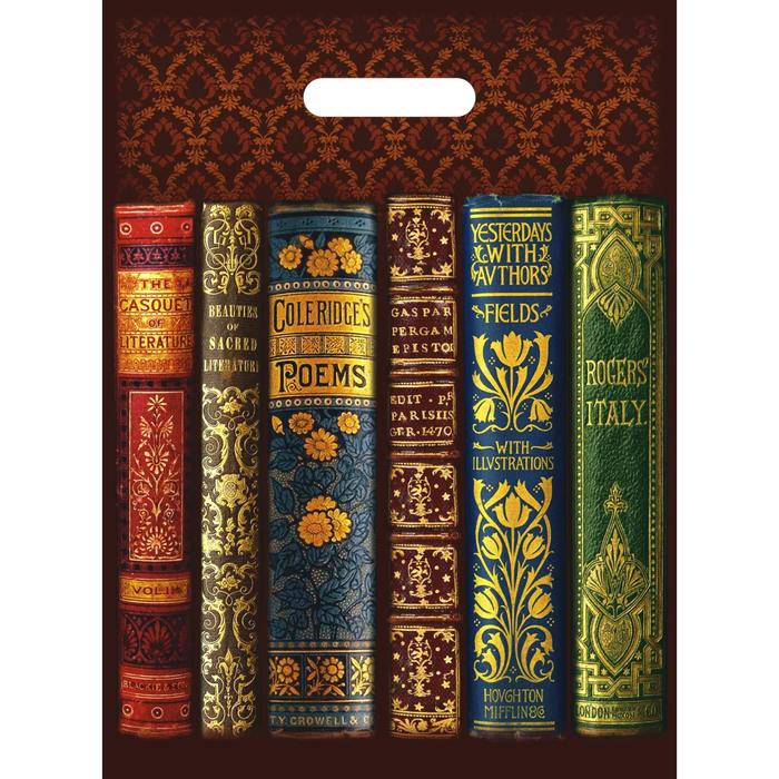 

Набор пакетов "Книги" полиэтиленовый с вырубной ручкой по 5 шт, 30х40 см, 50 мкм