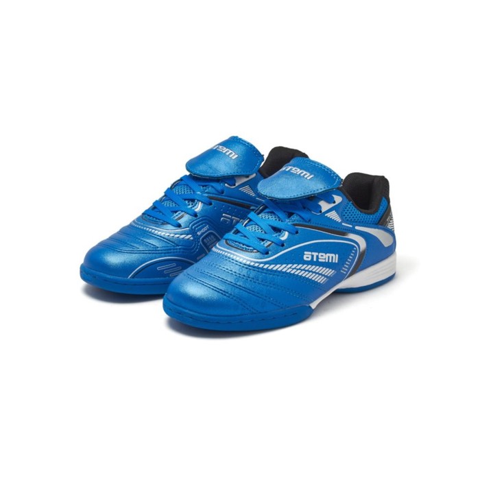 Бутсы футбольные Atemi SD300 INDOOR, голубые, синтетическая кожа, размер 30
