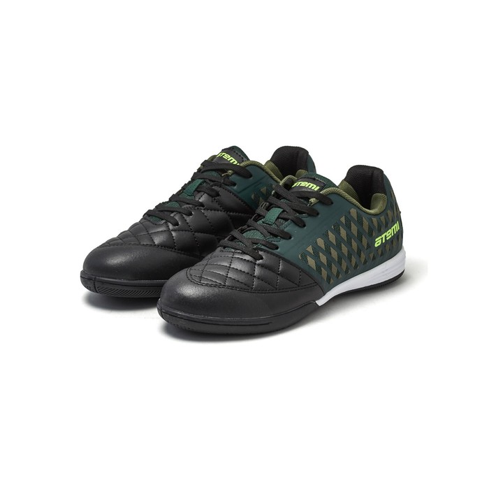 Бутсы футбольные Atemi SD700 INDOOR, синтетическая кожа, цвет тёмно-зелёный/чёрный, размер 31