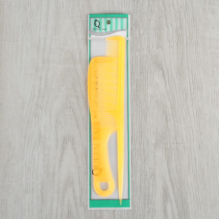 Набор расчёсок, 2 предмета: с ручкой, с хвостиком, цвета МИКС