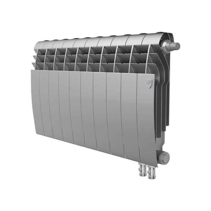 Радиатор биметаллический Royal Thermo BiLiner/Silver Satin VDR, 350x87 мм, 10 секций, нижнее