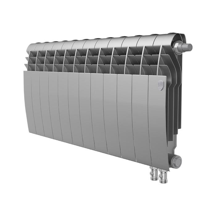 Радиатор биметаллический Royal Thermo BiLiner/Silver Satin VDR, 350x87 мм, 12 секций, нижнее