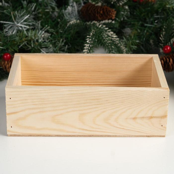 

Кашпо деревянное 24.5×14×8 см "Новогоднее. Ho-ho-ho, еловая ветвь"