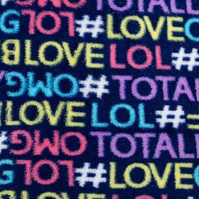 

Плед 150х200см рис. Хэштег, корал-флис