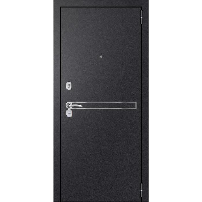 Входная дверь «Хит 9 Nova», 960 × 2050 мм, правая, цвет чёрный шёлк / сандал серый