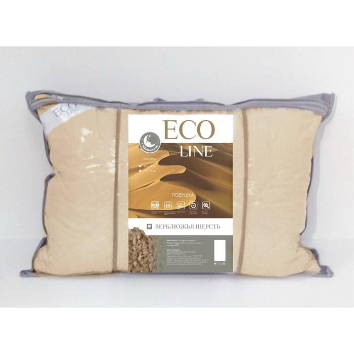 фото Подушка ecoline, размер 50x70 см, верблюжья шерсть цветные сны