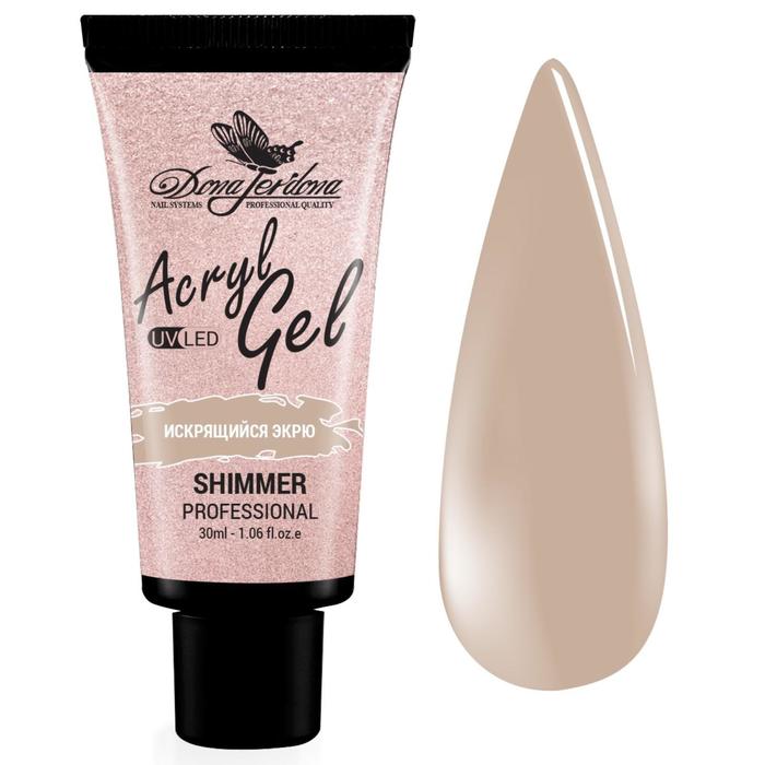 

Акриловый гель (Полигель) с Шиммером "Искрящийся экрю", Dona Jerdona, 30 мл