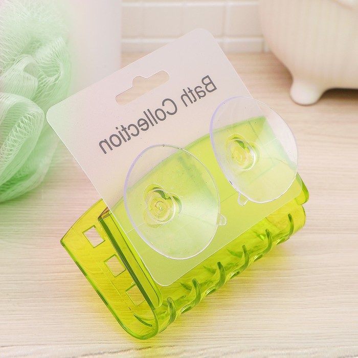 Держатель для мочалки на присосках, цвет МИКС