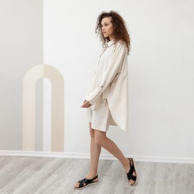 

Комплект женский (рубашка, шорты) MINAKU: Casual Collection цвет бежевый, р-р 46