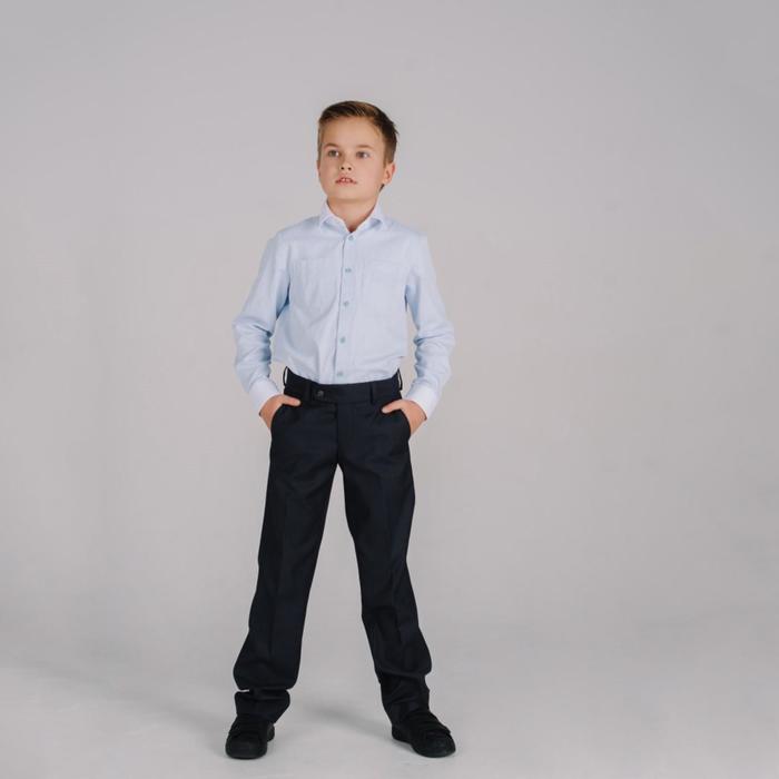 фото Школьные брюки для мальчика, цвет черный, рост 122 см (26) sherysheff