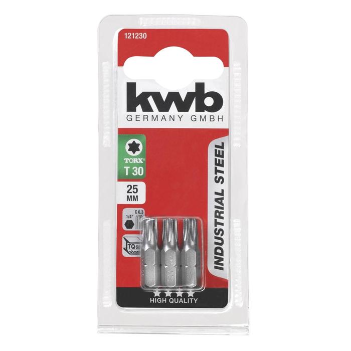 фото Бита kwb industry, torx30, сталь tq60, 25 мм, 3 шт