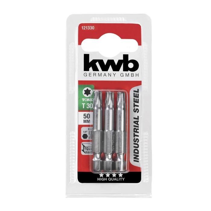 фото Бита kwb industry, torx30, сталь tq60, 50 мм, 3 шт