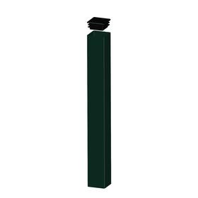 Столб, 60 × 40 мм, толщина 1,2 мм, высота 2,3 м, с заглушкой, зелёный Ош