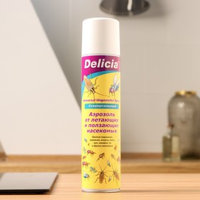 Аэрозоль профессиональный универсальный DELICIA от летающих и ползающих насекомых, 400 мл Ош