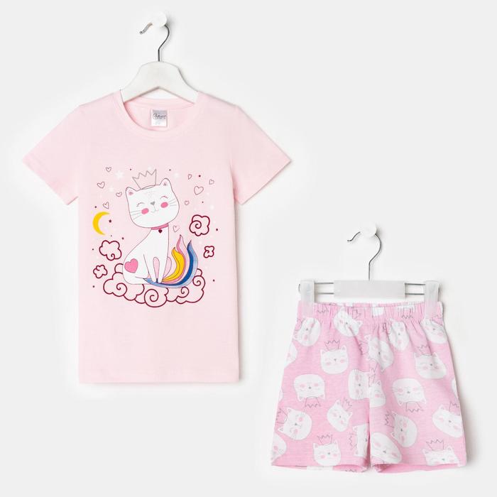 Пижама для девочки, цвет розовый, рост 116 см