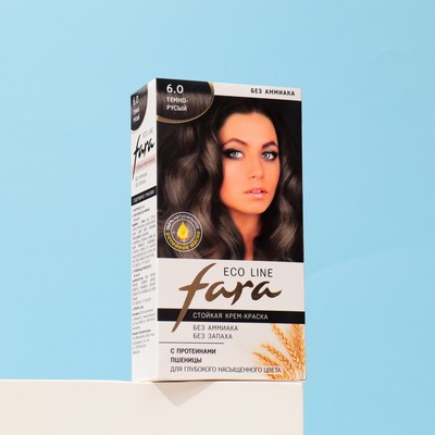 Краска для волос FARA Eco Line 6-0 тёмно-русый, 125 г