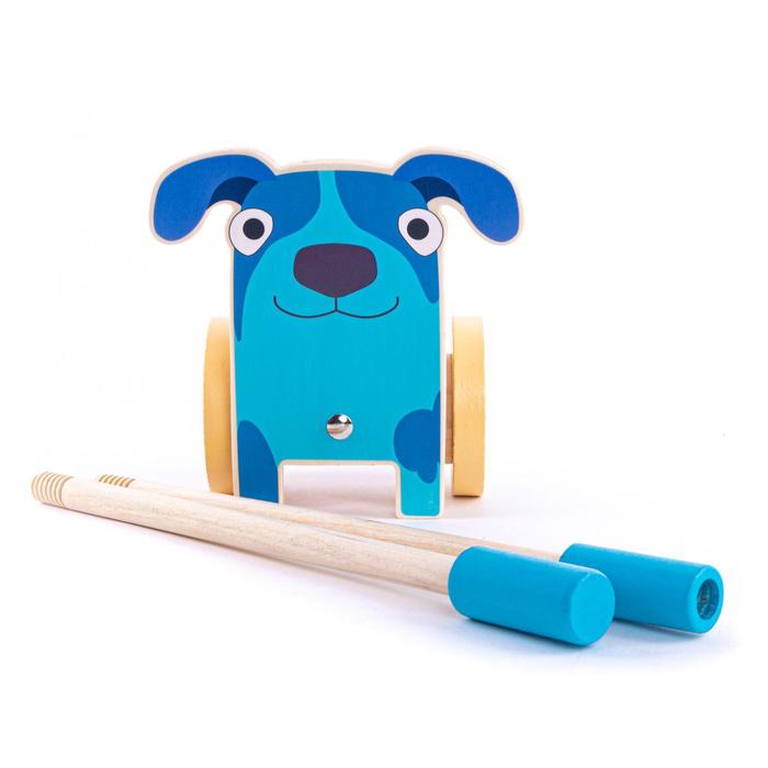Каталка на палочке «Собачка Гав-Гав» деревянные игрушки деревяшки пирамидка собачка гав гав