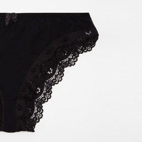 

Трусы женские слипы, цвет чёрный, размер 46-48 (XL)