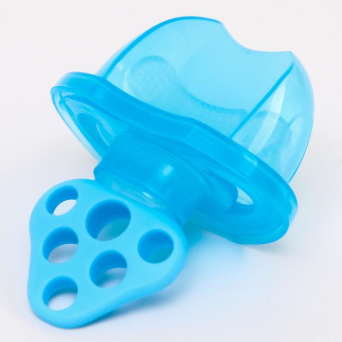Прорезыватель силиконовый «Для передних зубов», синий, с колпачком Крошка Я