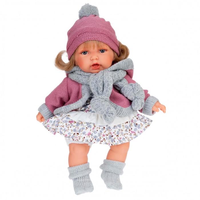 Кукла «Солидад», в розовом озвученная (мама, папа, смех)., 27 см