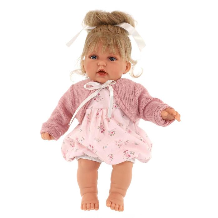 Кукла «Лухан», в светло-розовом, озвученная (мама, папа, смех)., 27 см