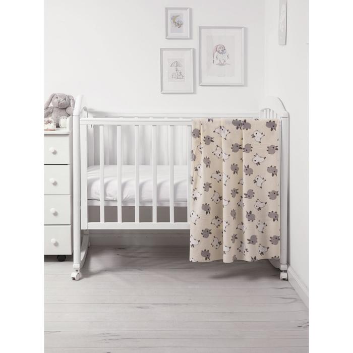 фото Плед флисовый «кролики», размер 100х118 см, цвет бежевый baby nice