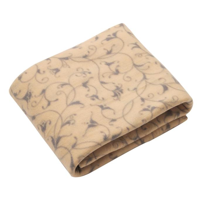 фото Плед флисовый «виньетки», размер 150х200 см, цвет бежевый