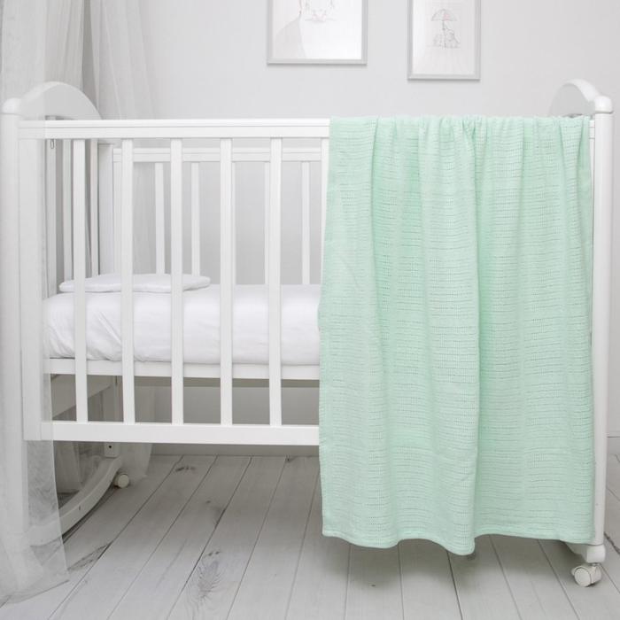 фото Одеяло вязаное, размер 90х118 см, цвет мятный baby nice