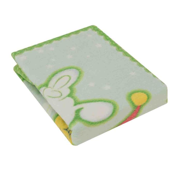 

Одеяло байковое «Зайка на луне», размер 100х140 см цвет зеленый
