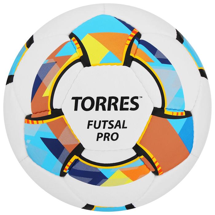 Мяч футзальный TORRES Futsal Pro, Micro, ручная сшивка, 32 панели, р. 4 torres мяч футзальный torres futsal training размер 4 32 панели pu 4 подкладочных слоя цвет белый фиолетовый