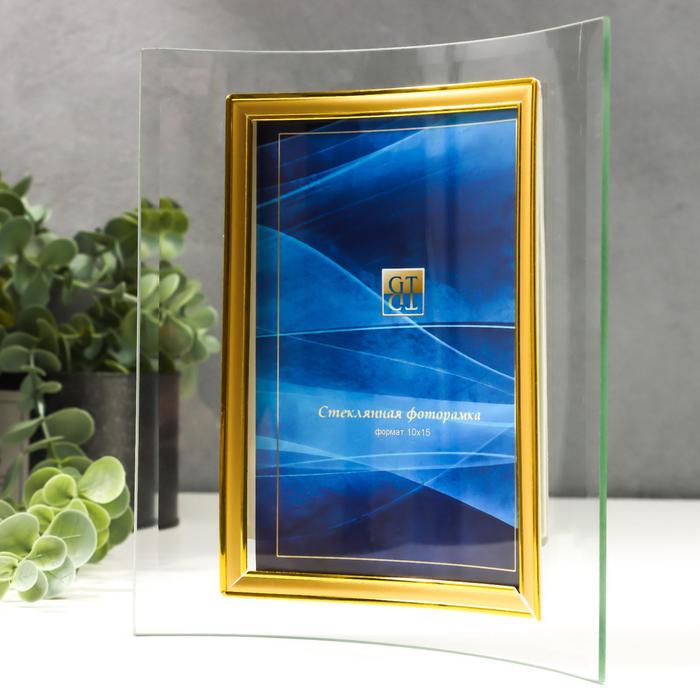 фото Фоторамка стекло "gt 104/-g" 10х15 см, вертикаль, золото