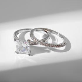 

Кольцо "Сокровище" крупный кристалл, цвет белый в серебре, размер 18