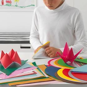 Бумага для оригами ЛУСТИГТ, разные цвета/разные формы от Сима-ленд