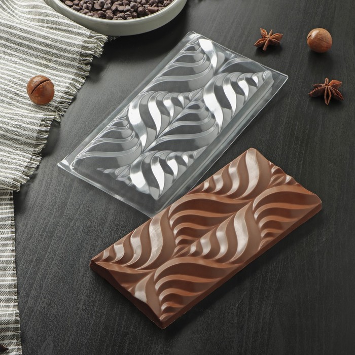Форма для шоколада и конфет «Перья», 18×8 см, цвет прозрачный форма для шоколада и конфет сердечный порыв 6×6 8×0 77 см цвет прозрачный