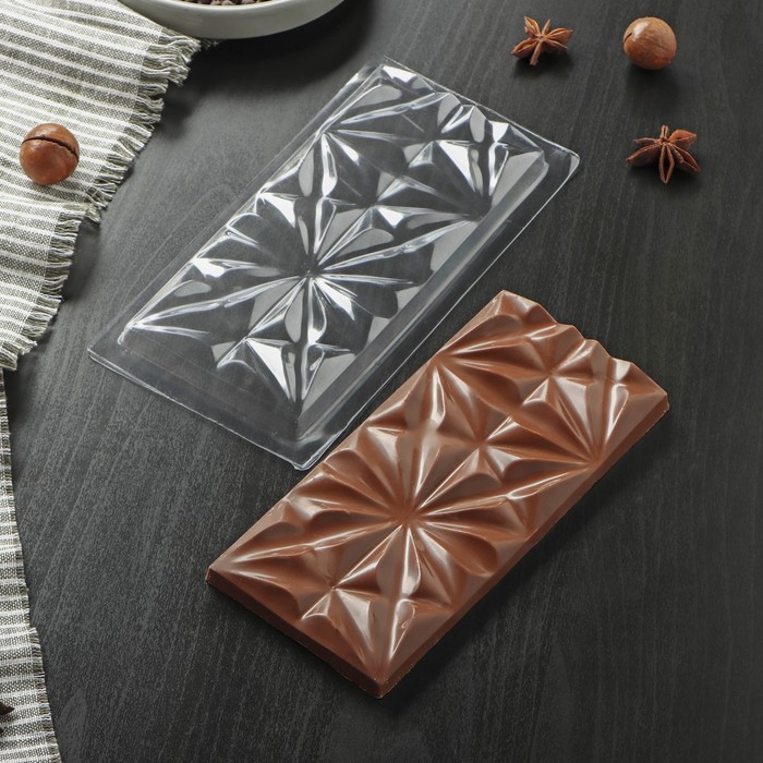 Форма для шоколада и конфет «Цветы», 18×8 см, цвет прозрачный форма для шоколада и конфет сердечный порыв 6×6 8×0 77 см цвет прозрачный