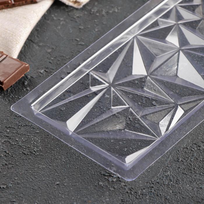 Форма для шоколада «Геометри», 18×8 см, цвет прозрачный