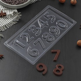 Форма для шоколада «Цифры», 10 ячеек, 22×11 см