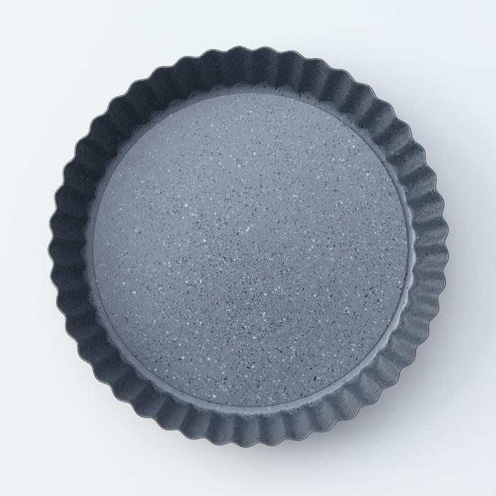 Форма для выпечки, d=24 см, съёмное дно, антипригарное покрытие, цвет серый