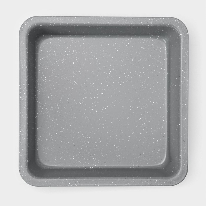 Противень для выпечки, 22×23×5 см, антипригарное покрытие, цвет серый