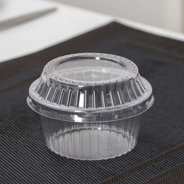 Креманка одноразовая для пирожных, 9,5×6 cм, цвет прозрачный креманка одноразовая кристалл 200 мл цвет прозрачный