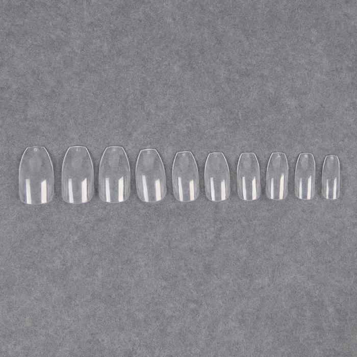 Типсы для ногтей, 100 шт, форма А, полное покрытие, цвет прозрачный