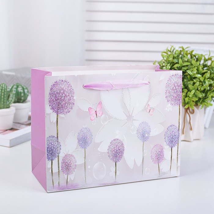 Пакет подарочный люкс, 18 х 24 х 8 см МИКС