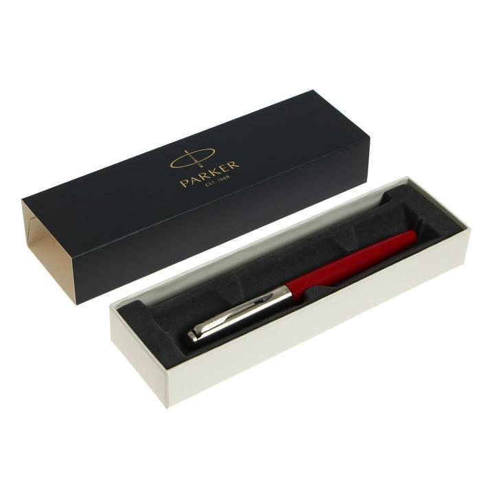 

Ручка-роллер Parker Jotter Original T60 Red CT F, 0.5 мм, корпус из нержавеющей стали/пластиковый, чёрные чернила
