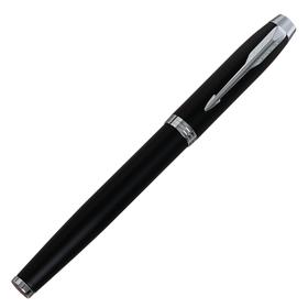 Ручка перьевая Parker IM Essential F319 Matte Black CT F 0.8 мм, корпус из нержавеющей стали, синие чернила